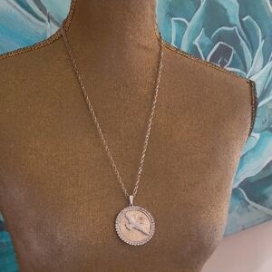 Chic Silver Eagle Bird Pendant Necklace